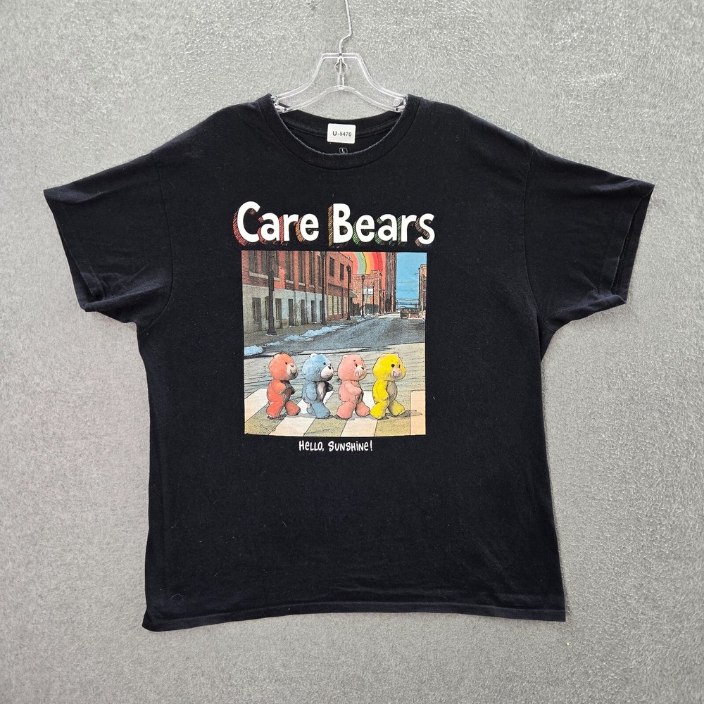 Care Bears Men Shirt Large Black‎ Hello Shunshine Short Sleeve Tee